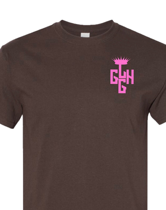 T-SHIRT LOYAL-T (Brown/Hot Pink)