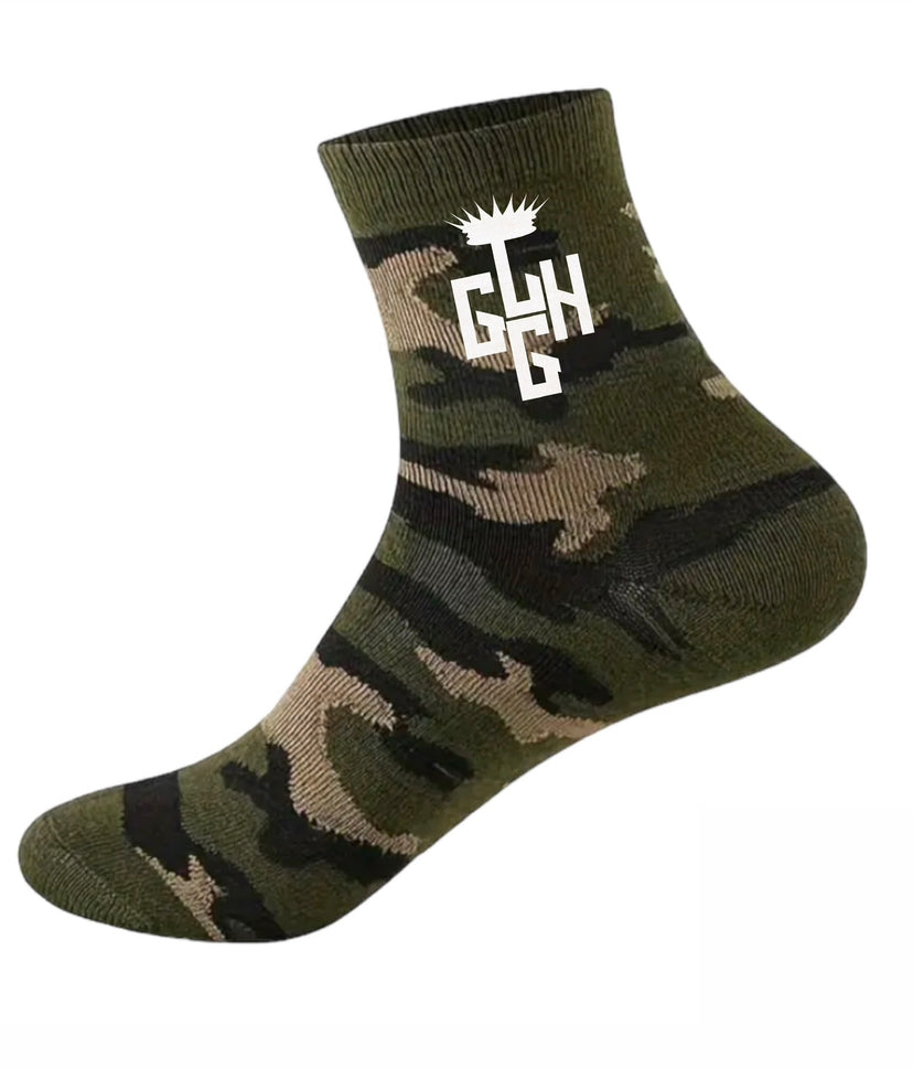 SOCKS ARMY CAMO (White Logo)