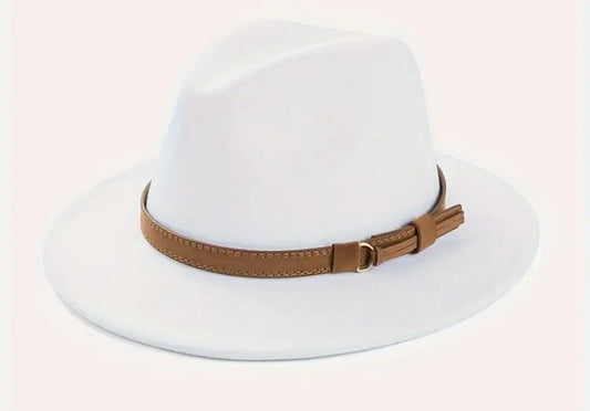 HAT - BRIM (White/Brown)