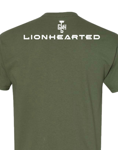 T-SHIRT LOYAL-T (Army Green/White)