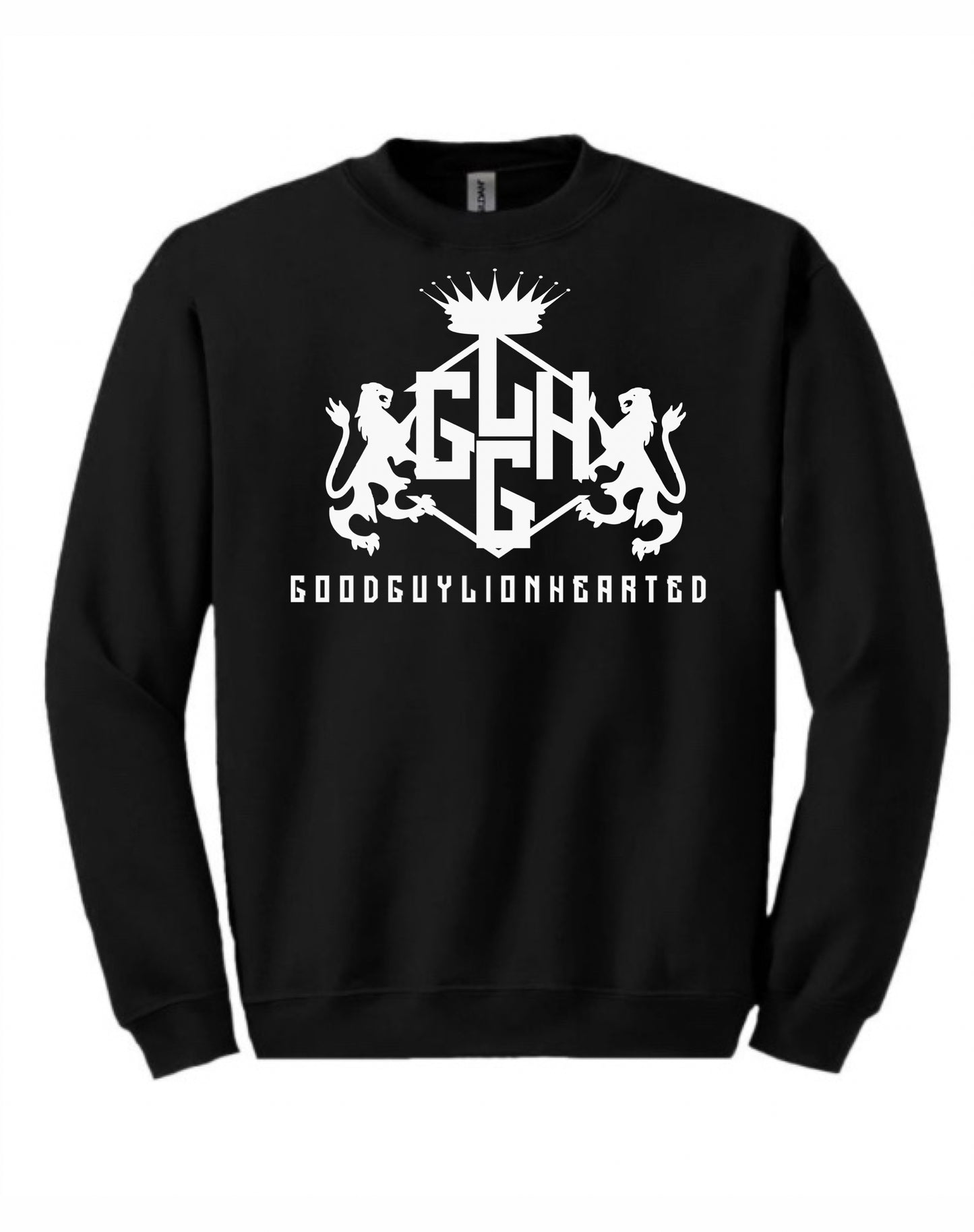 SWEATSHIRT - LION CREST (Black/White)