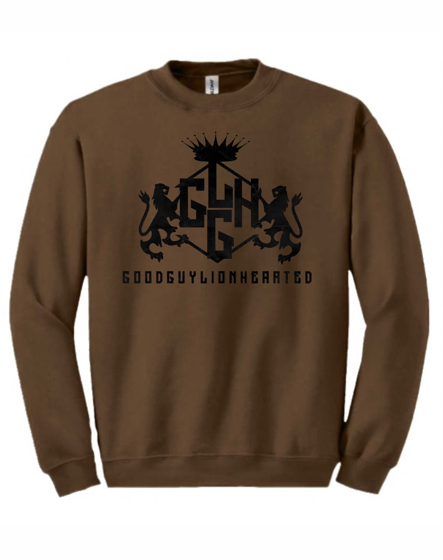 SWEATSHIRT - LION CREST (Brown/Black)