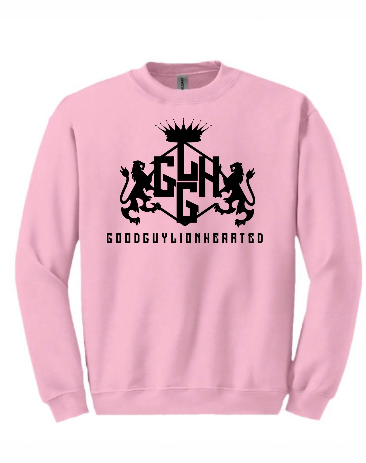 SWEATSHIRT - LION CREST (Pink/Black)