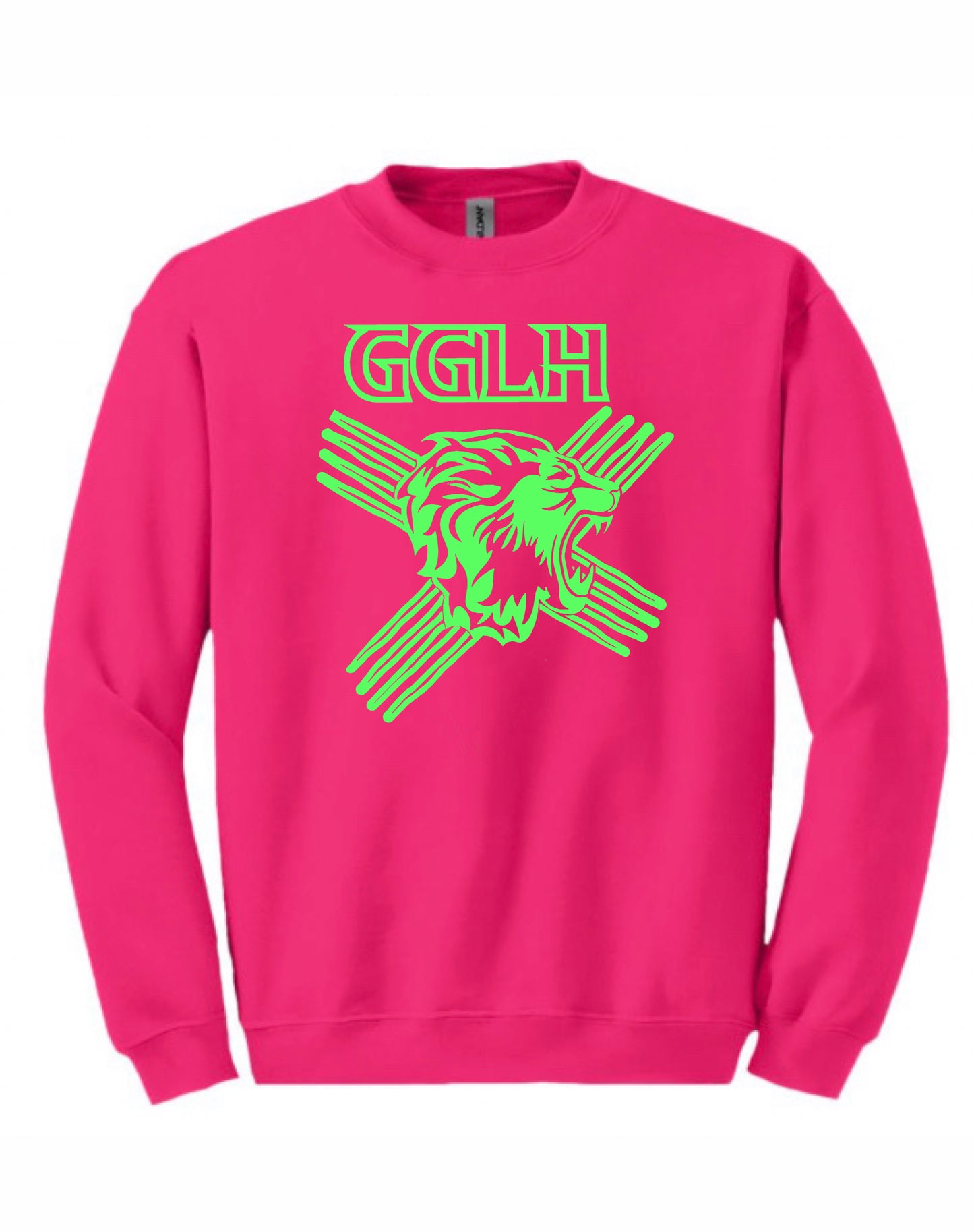 SWEATSHIRT - ROARING LION (Pink/Green)