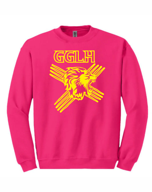 SWEATSHIRT - ROARING LION (Pink/Yellow)