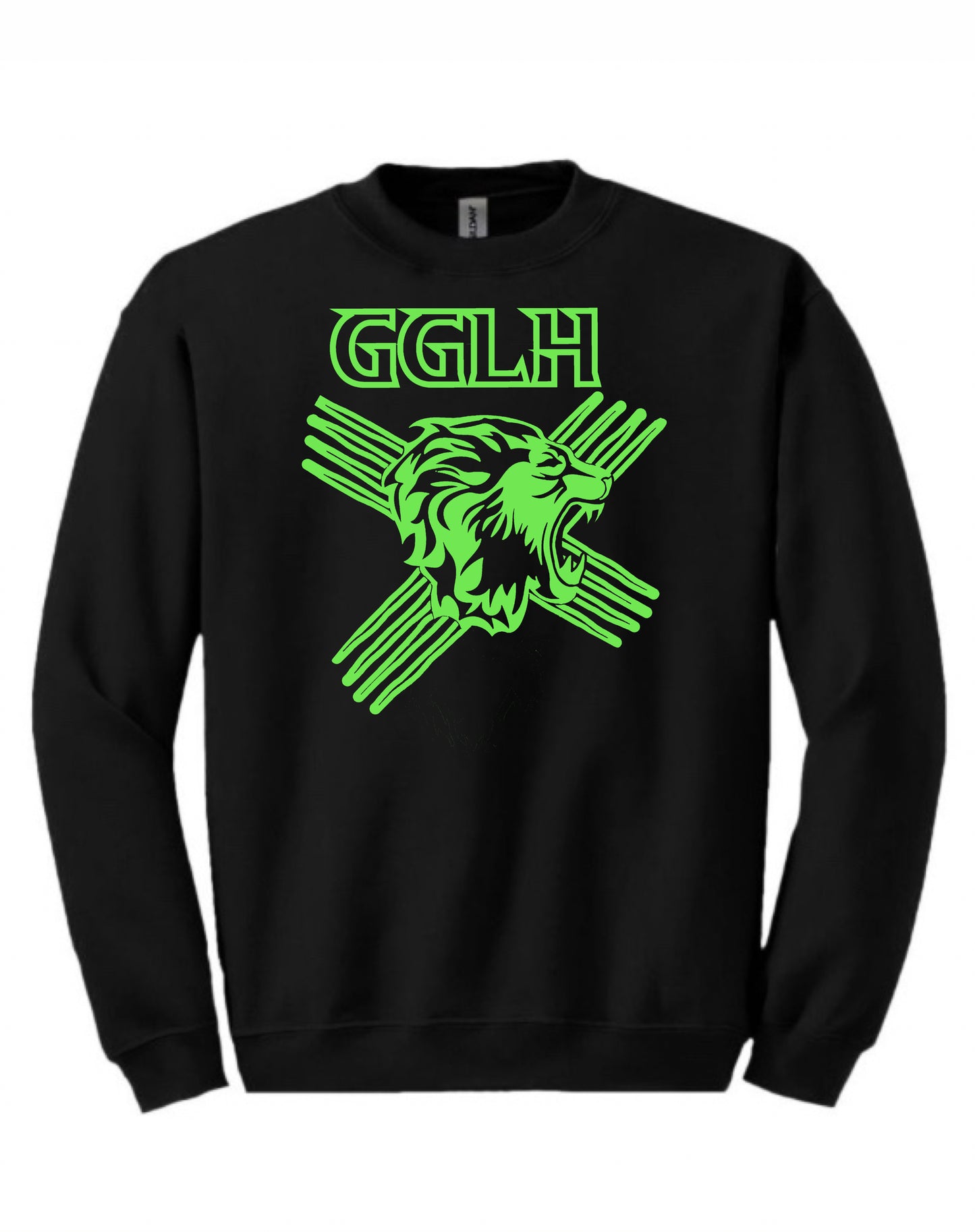 SWEATSHIRT - ROARING LION (Black/Green)