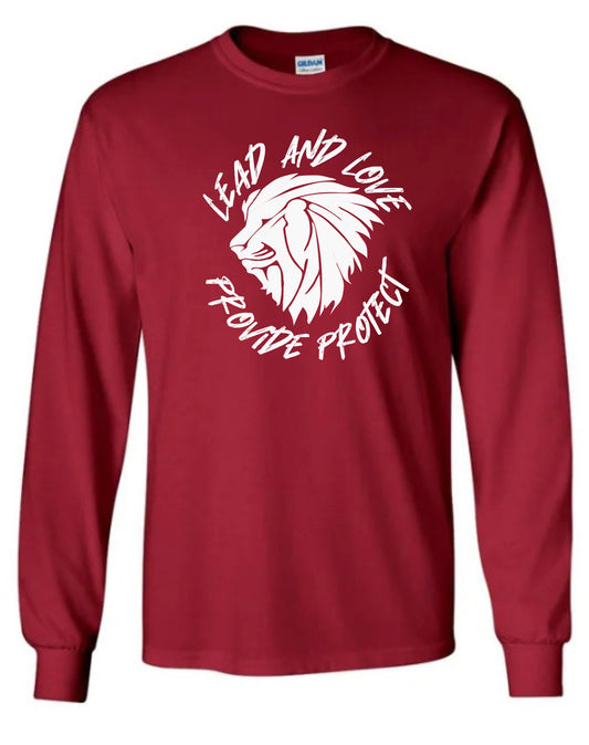 LONG SLEEVE - LEAD & LOVE (Maroon/White)