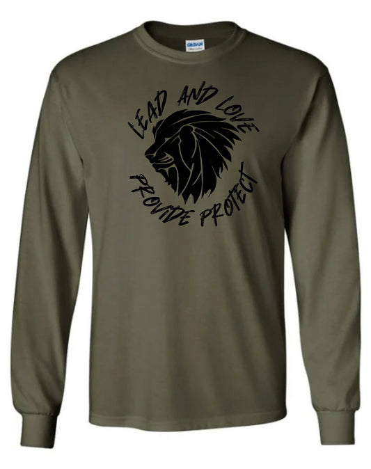 LONG SLEEVE - LEAD & LOVE (Army Green/Black)