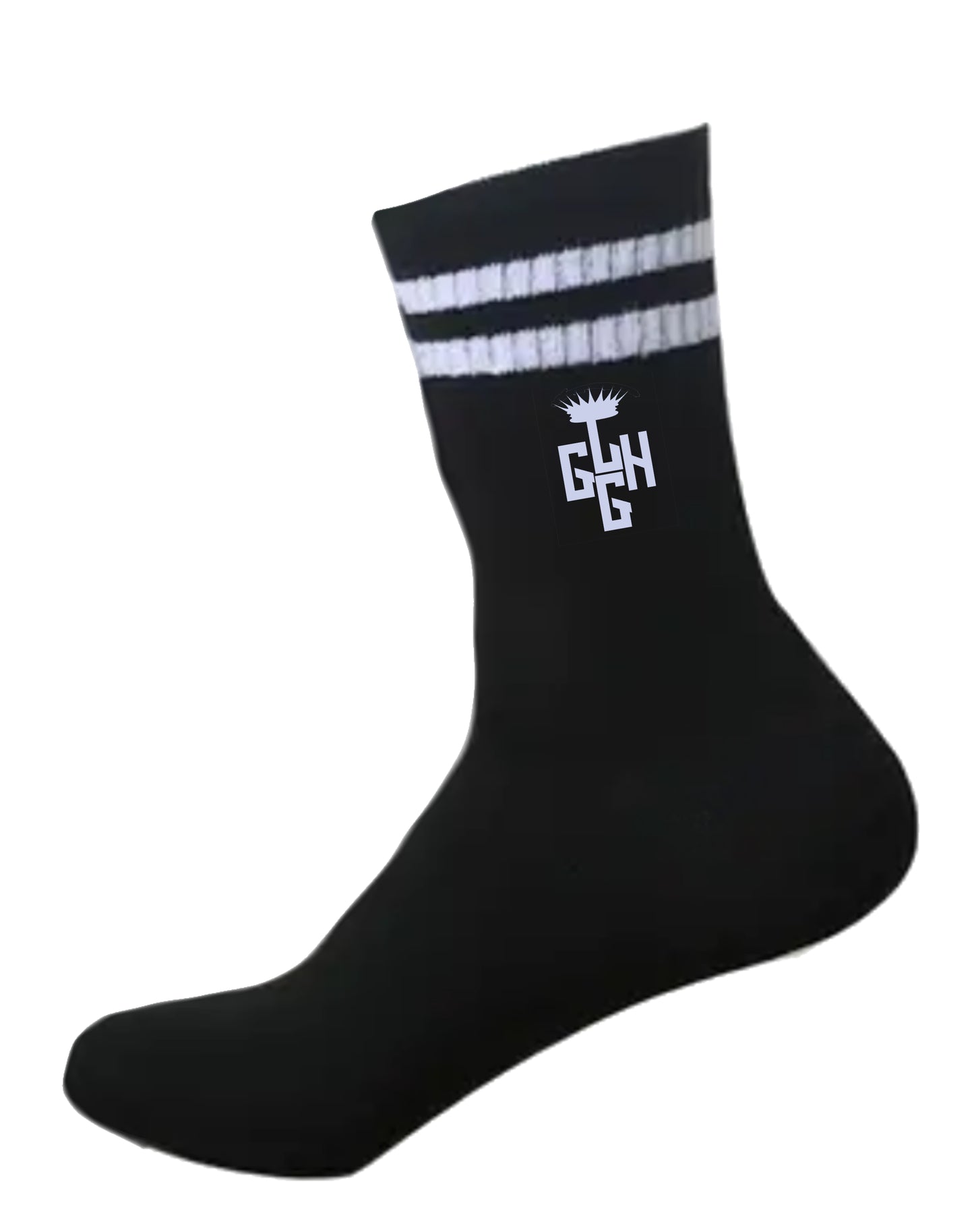 SOCKS- STRIPED (Black/White)