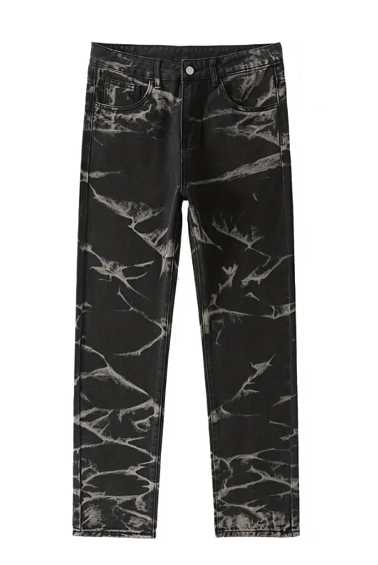 PANTS - ACID WASH (Black/ Bleached)