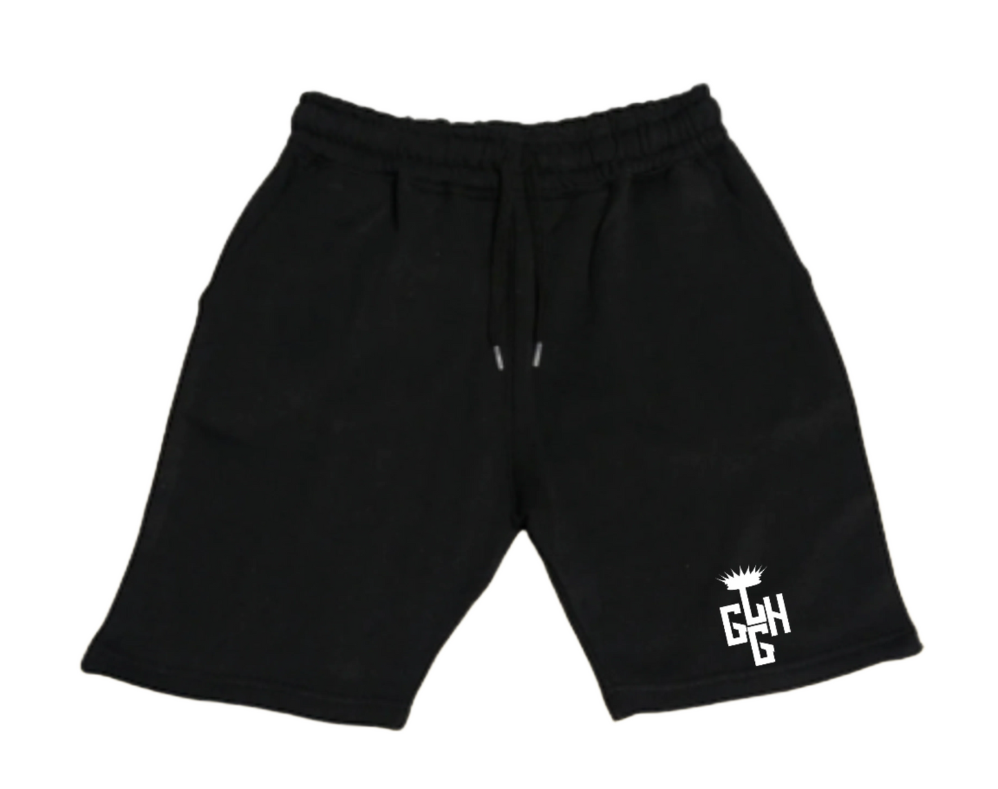 SHORTS - COTTON DRAWSTRING (Black/White)