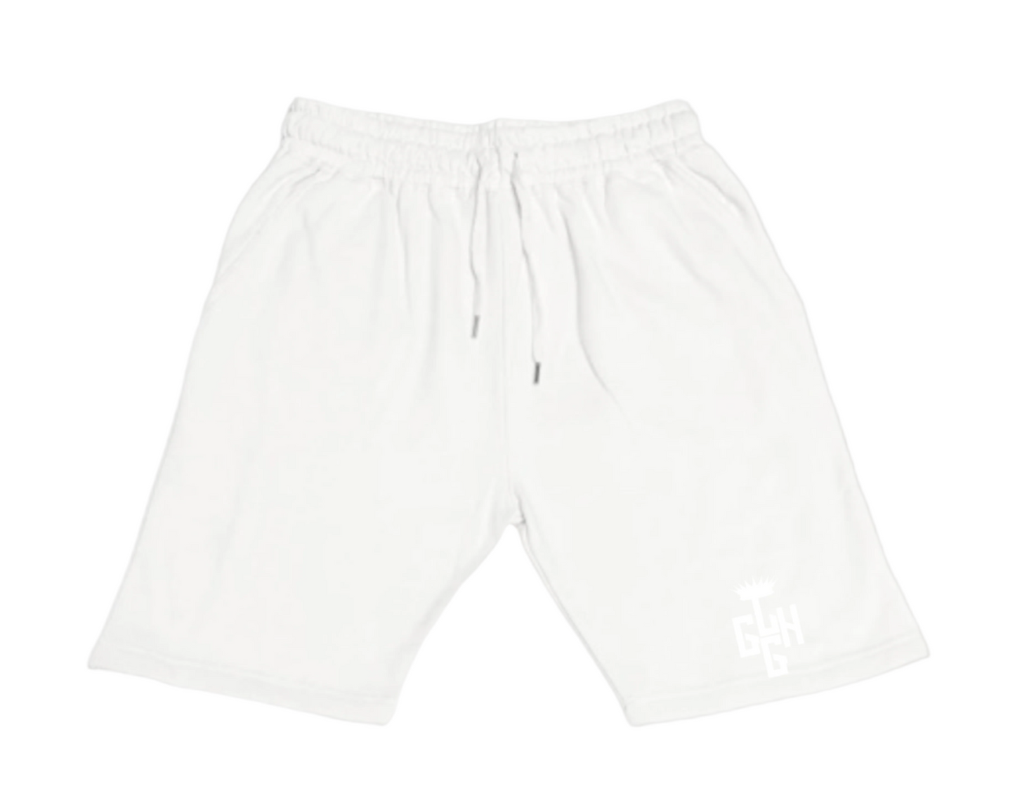 SHORTS - COTTON DRAWSTRING (White/Black)