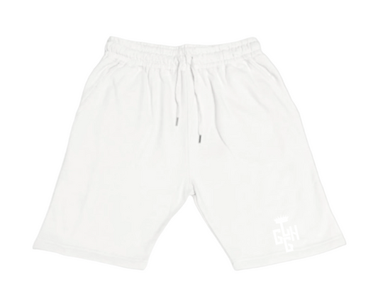 SHORTS - COTTON DRAWSTRING (White/Black)