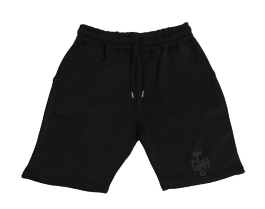 SHORTS - COTTON DRAWSTRING (Black/Black)