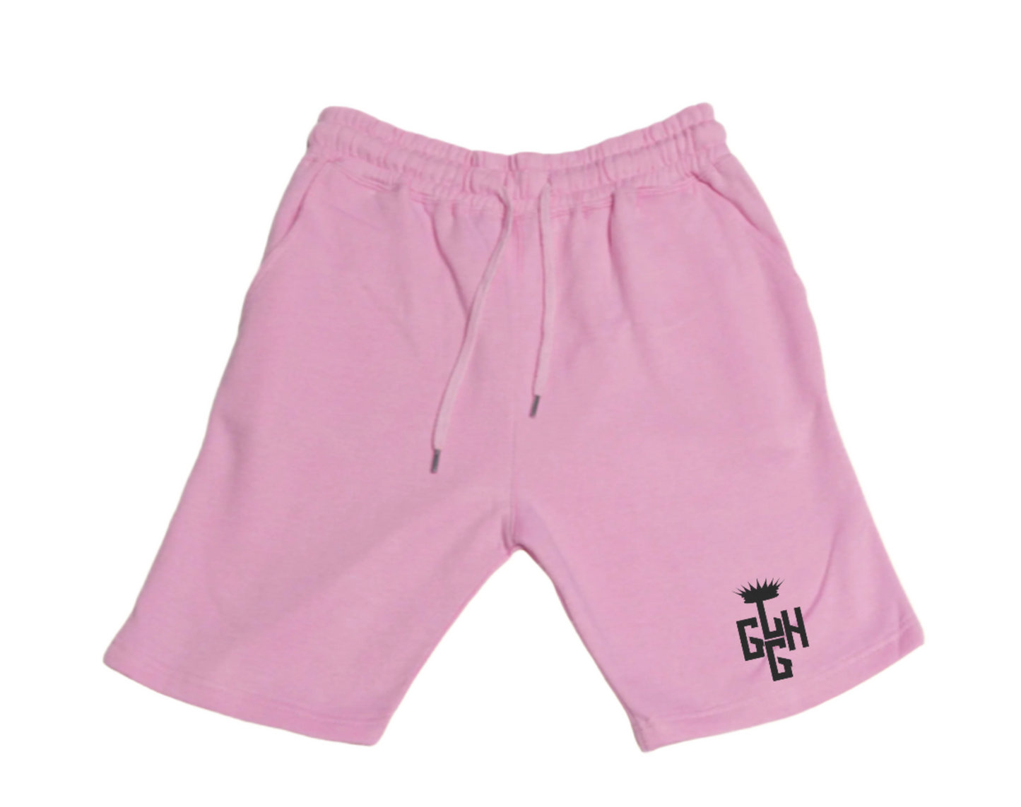 SHORTS - COTTON DRAWSTRING (Pink/Black)