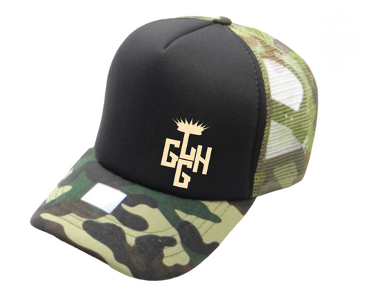 HAT - TRUCKER (Black/Camo)