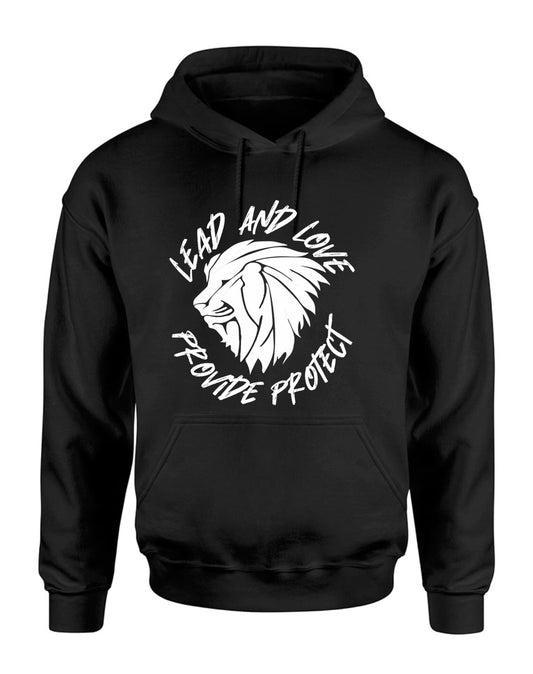 HOODIE - LEAD & LOVE (Black/White)