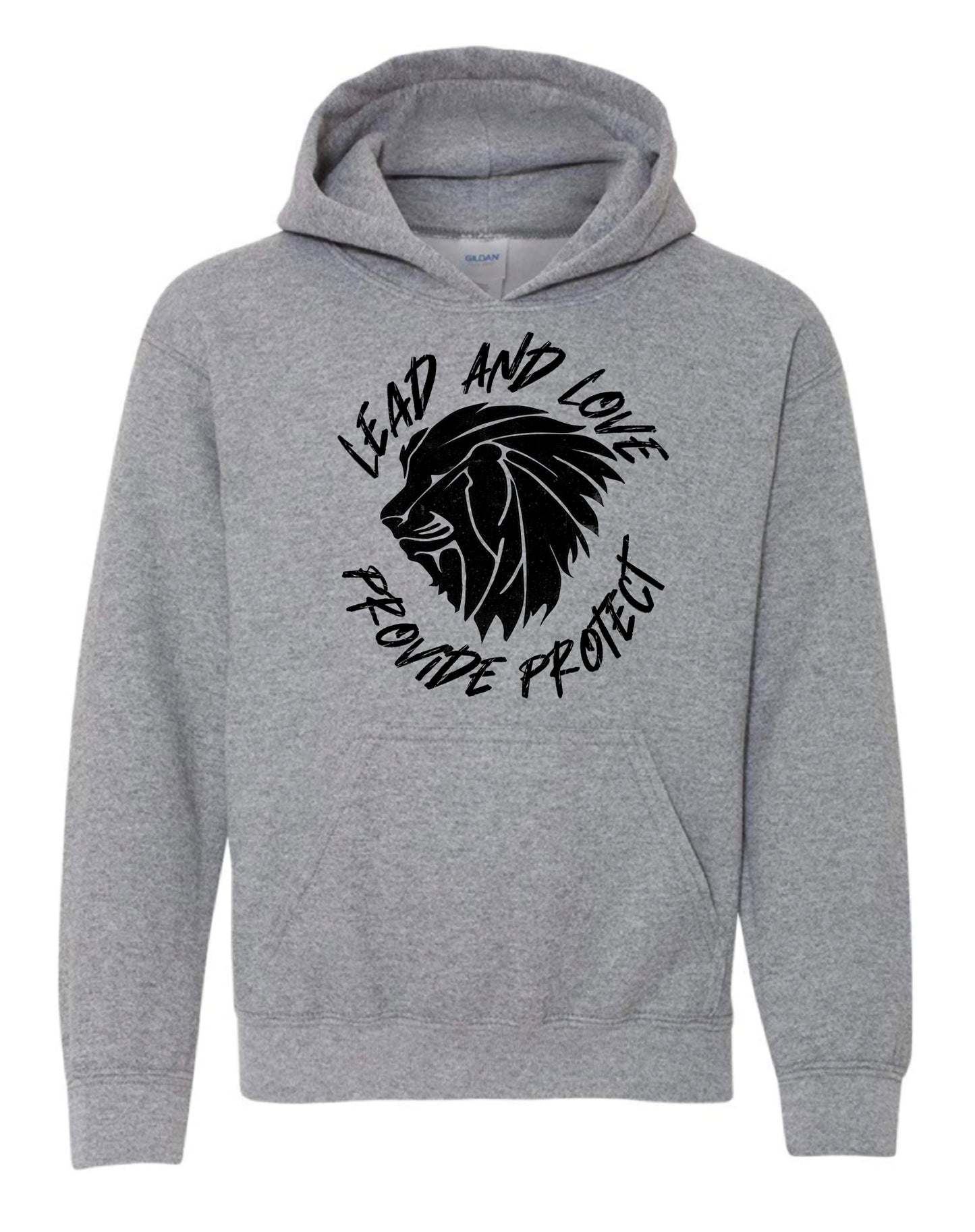 HOODIE - LEAD & LOVE (Gray/Black)